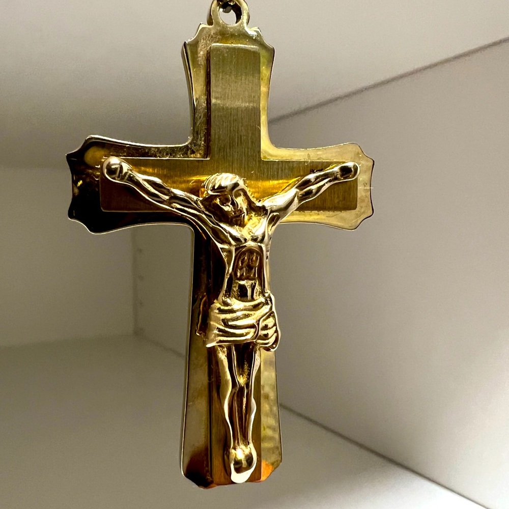 Gold plated crucifix